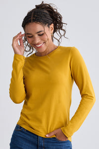 Women's Organic Long Sleeve Crew Neck T-shirt
