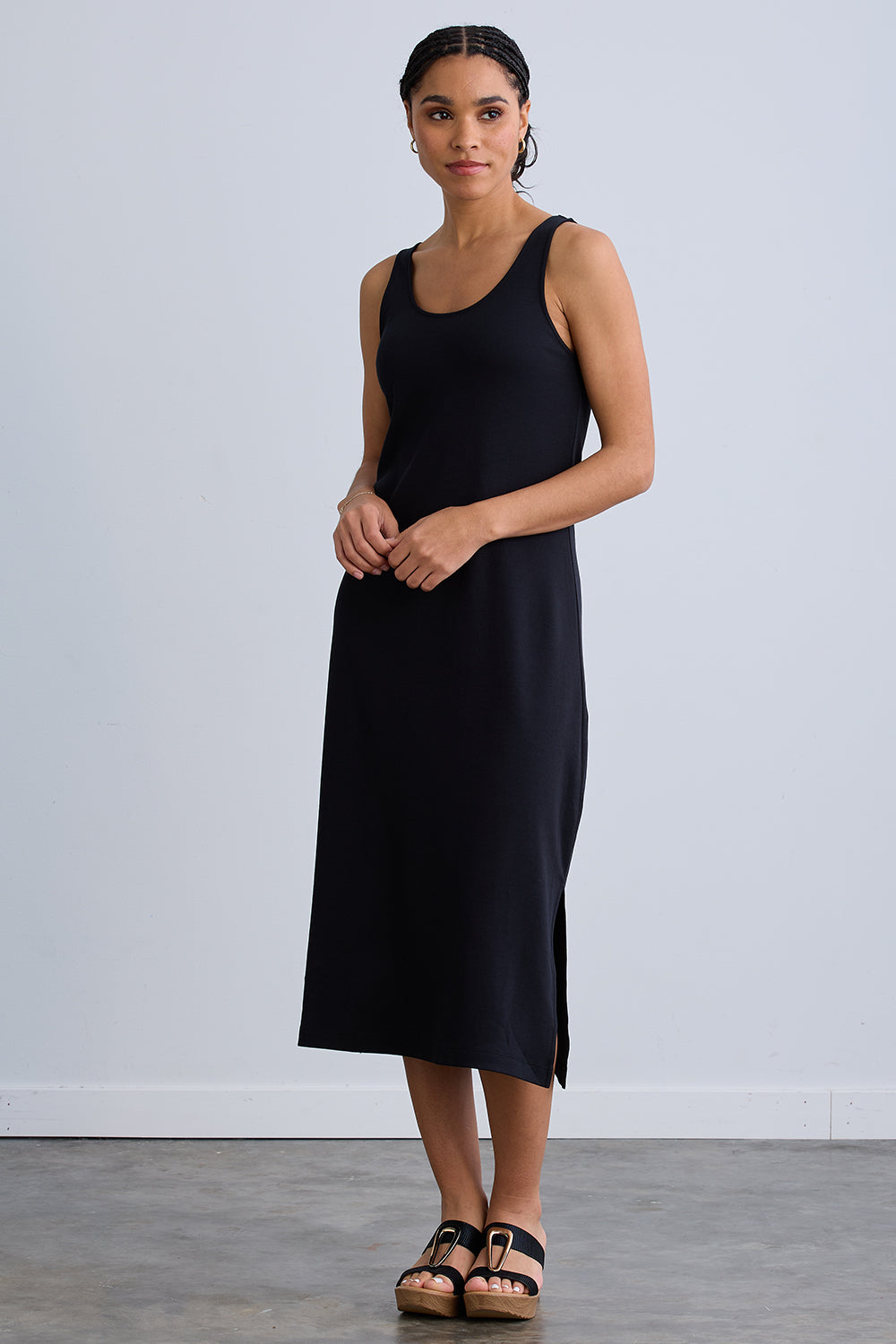 Women's 100% Organic Cotton Midi Tank Dress