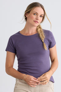 Women's Luxe 100% Organic Cotton Jewel Neck Tee