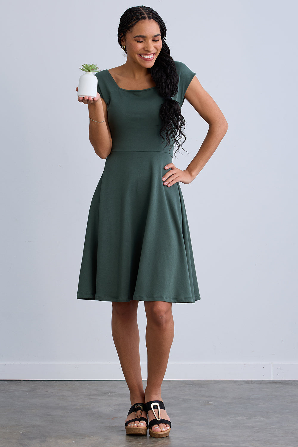 Women's Organic Ballet Neck Dress