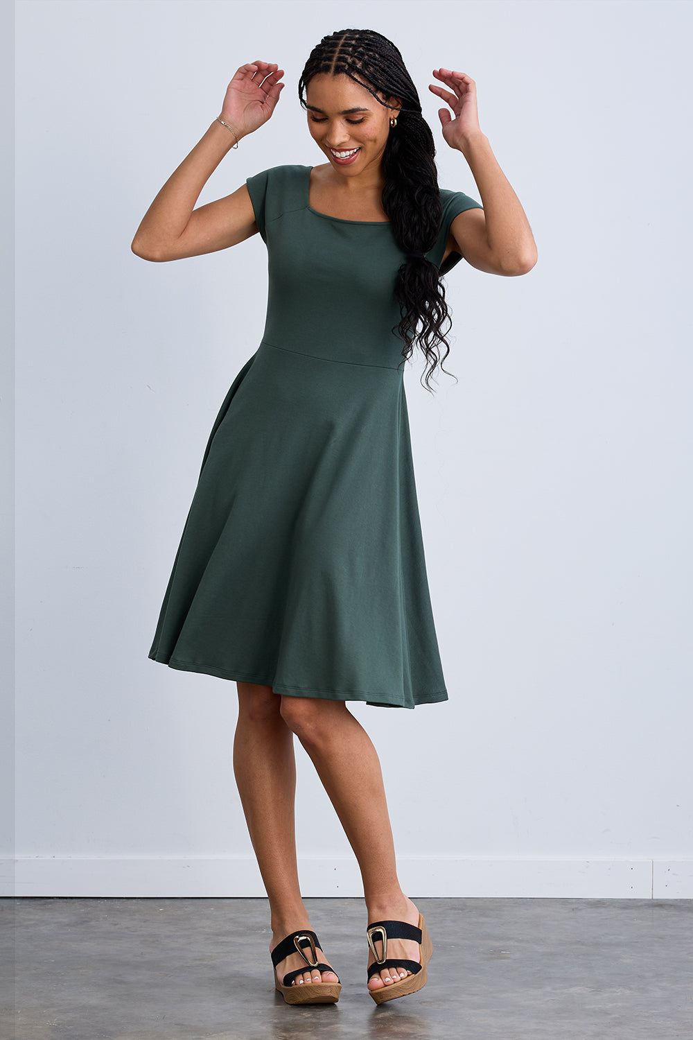 Women's Organic Ballet Neck Dress