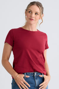 Women's 100% Organic Cotton Relaxed Crew Neck T-shirt