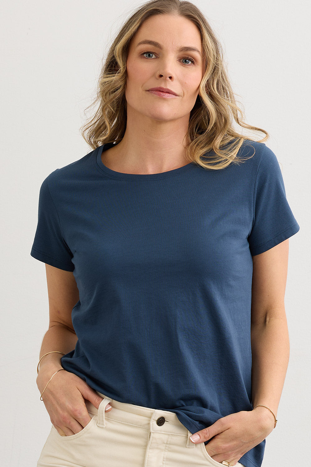 Women's 100% Organic Cotton Relaxed Crew Neck T-shirt