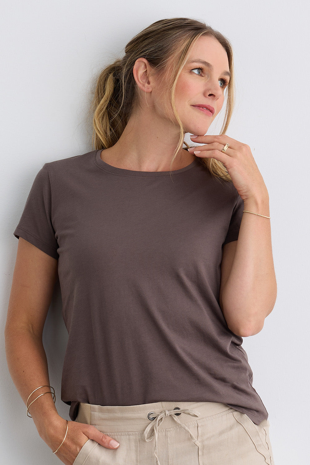 Women's 100% Organic Cotton Relaxed Crew Neck T-shirt
