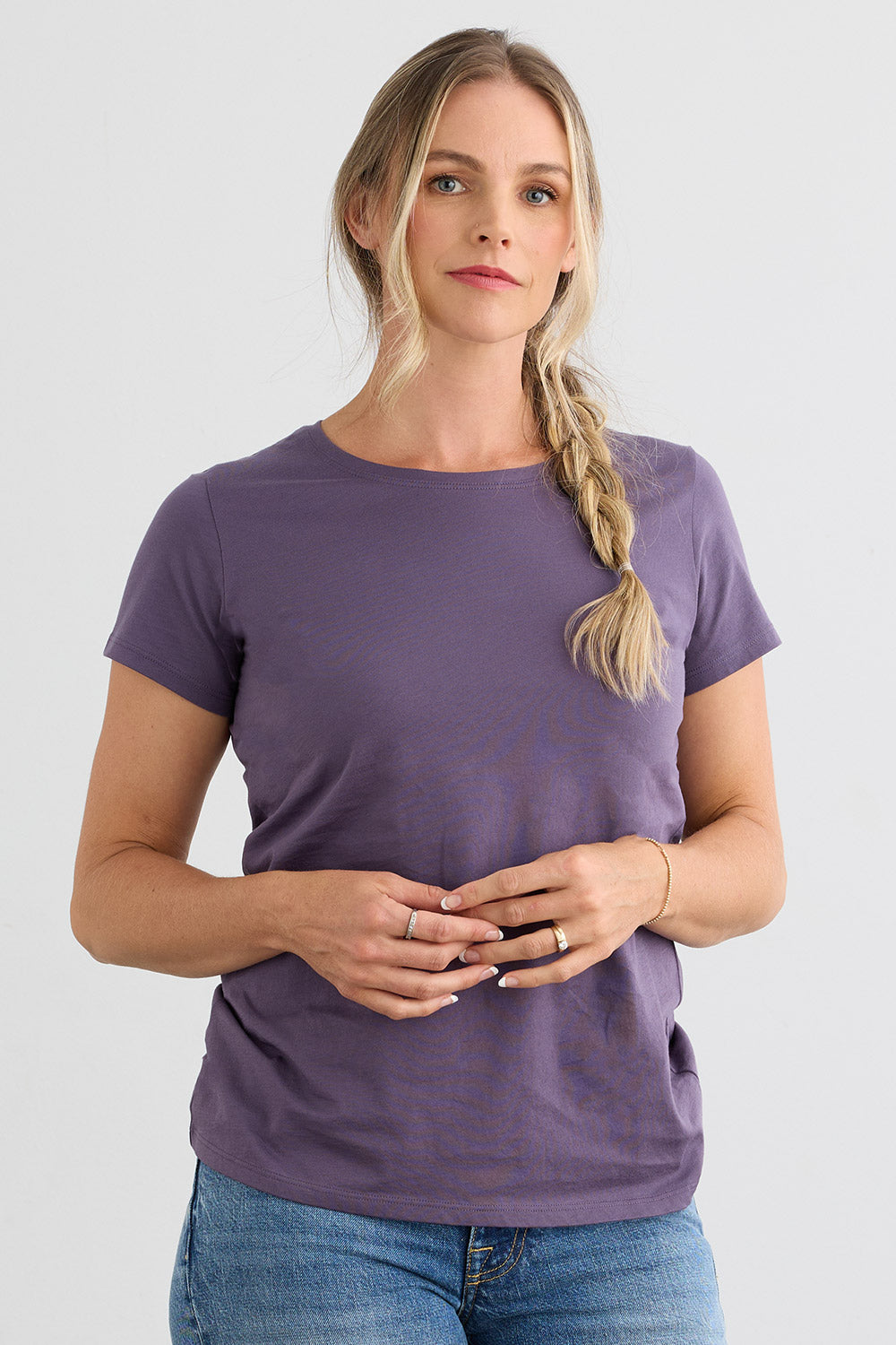 Women's 100% Organic Cotton Relaxed Crew Neck T-shirt