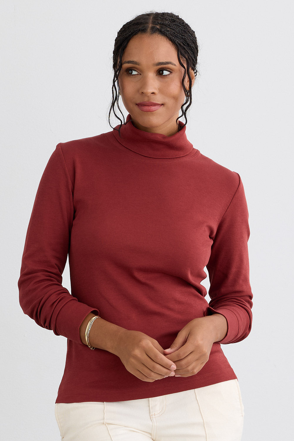 Women's Luxe 100% Organic Cotton Turtleneck