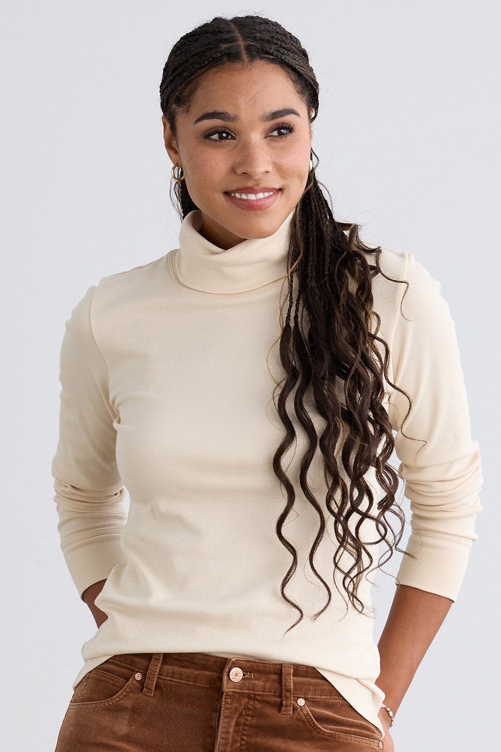 Women's Luxe 100% Organic Cotton Turtleneck