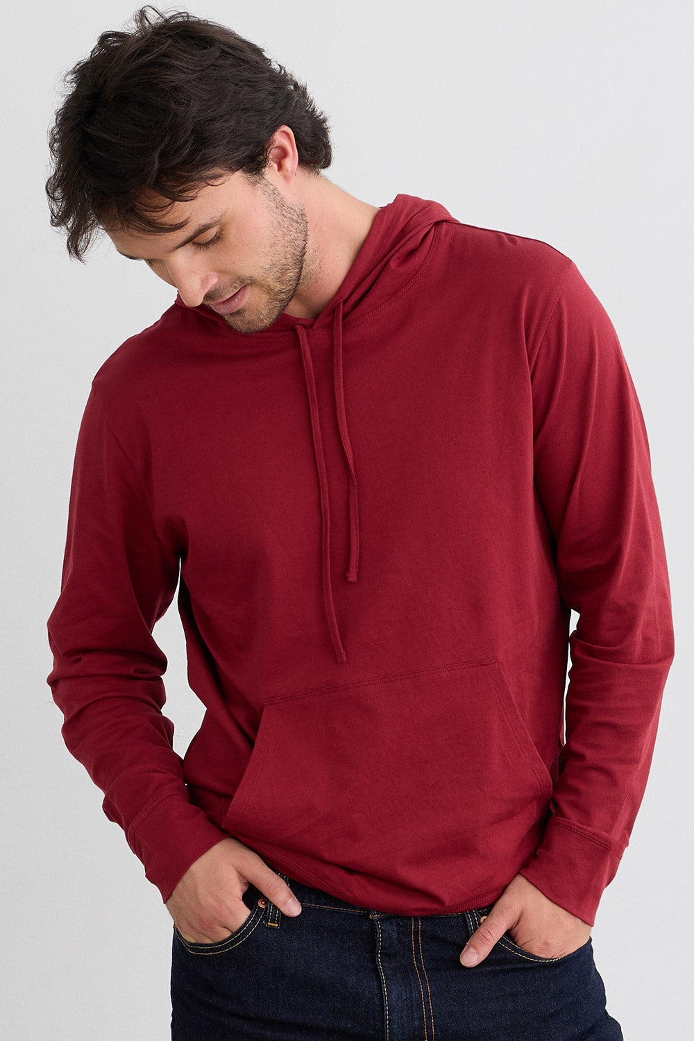 Unisex 100% Organic Cotton Lightweight Pullover Hoodie