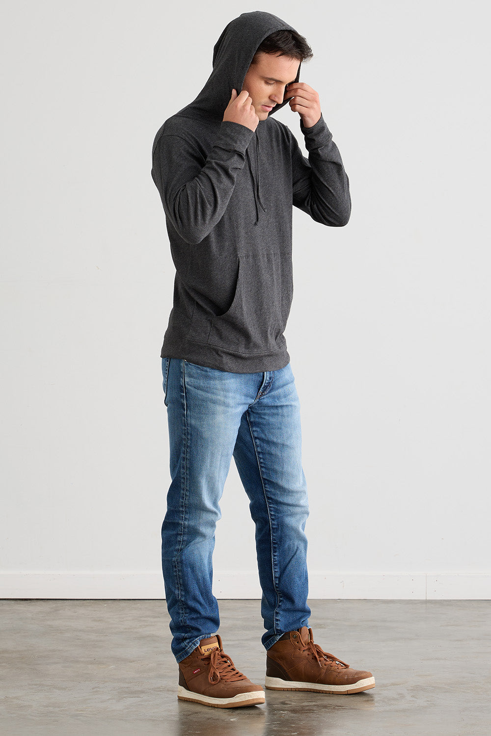 Unisex 100% Organic Cotton Lightweight Pullover Hoodie