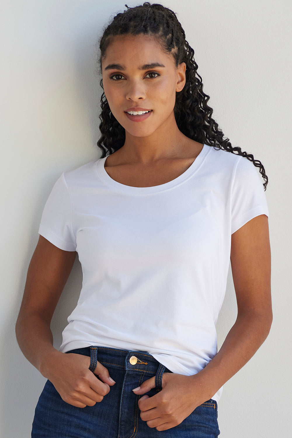 Women's Slim Organic Cotton Scoop Neck Tee
