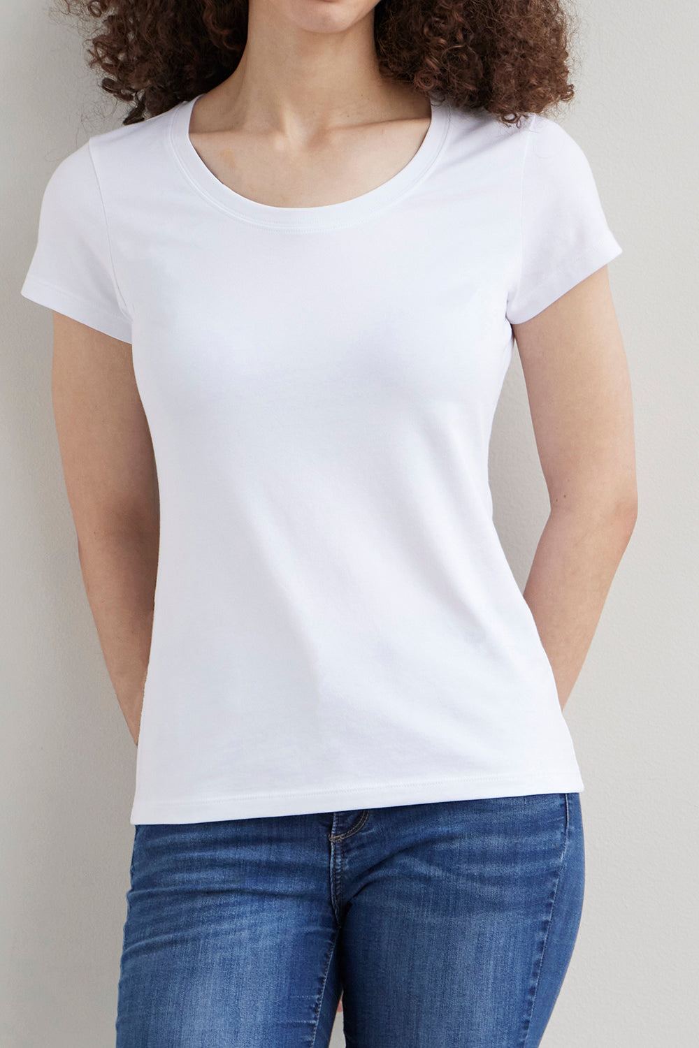 Women's Slim Organic Cotton Scoop Neck Tee