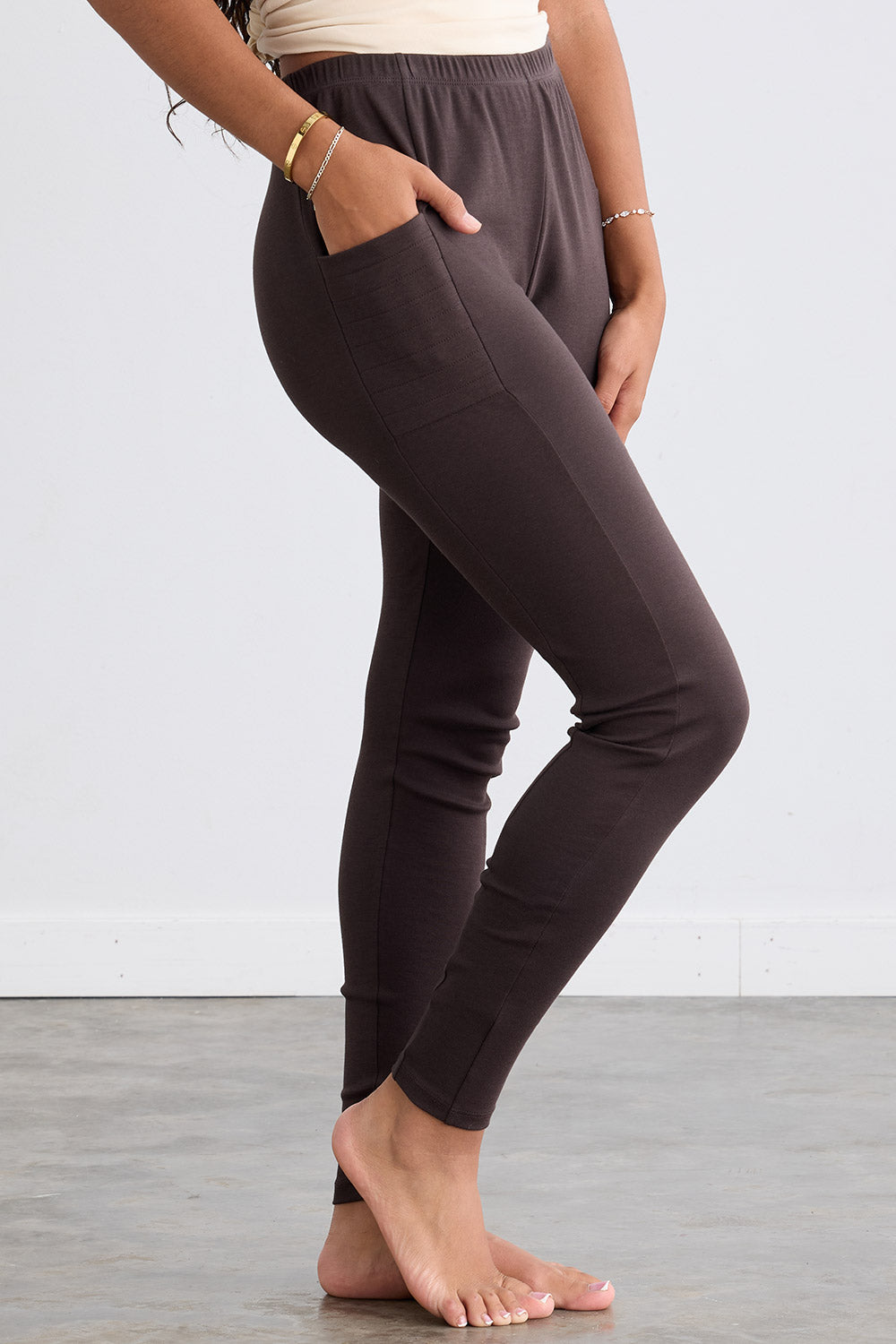 Women's Organic 100% Cotton Leggings with Pockets (Discontinued)
