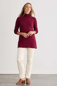 Women's Luxe 100% Organic Cotton High-Neck Tunic