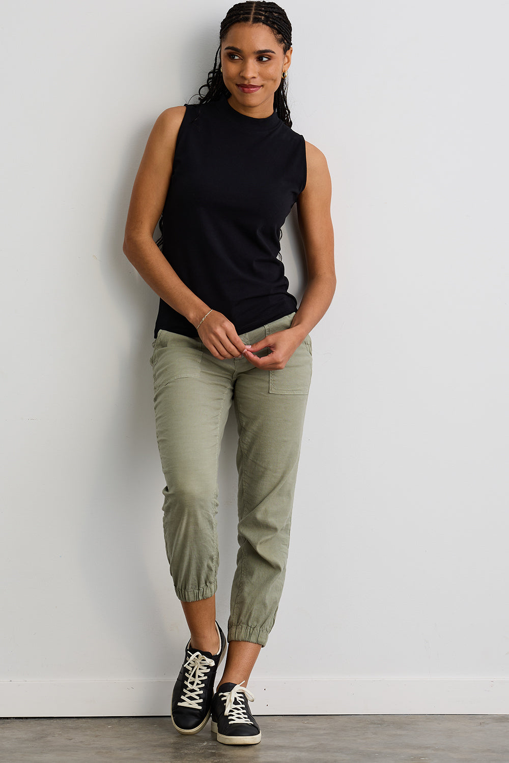 Women's Organic Cotton Sleeveless Mock Neck Top