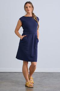 Women's Organic Cotton Cap Sleeve Dress with Pockets