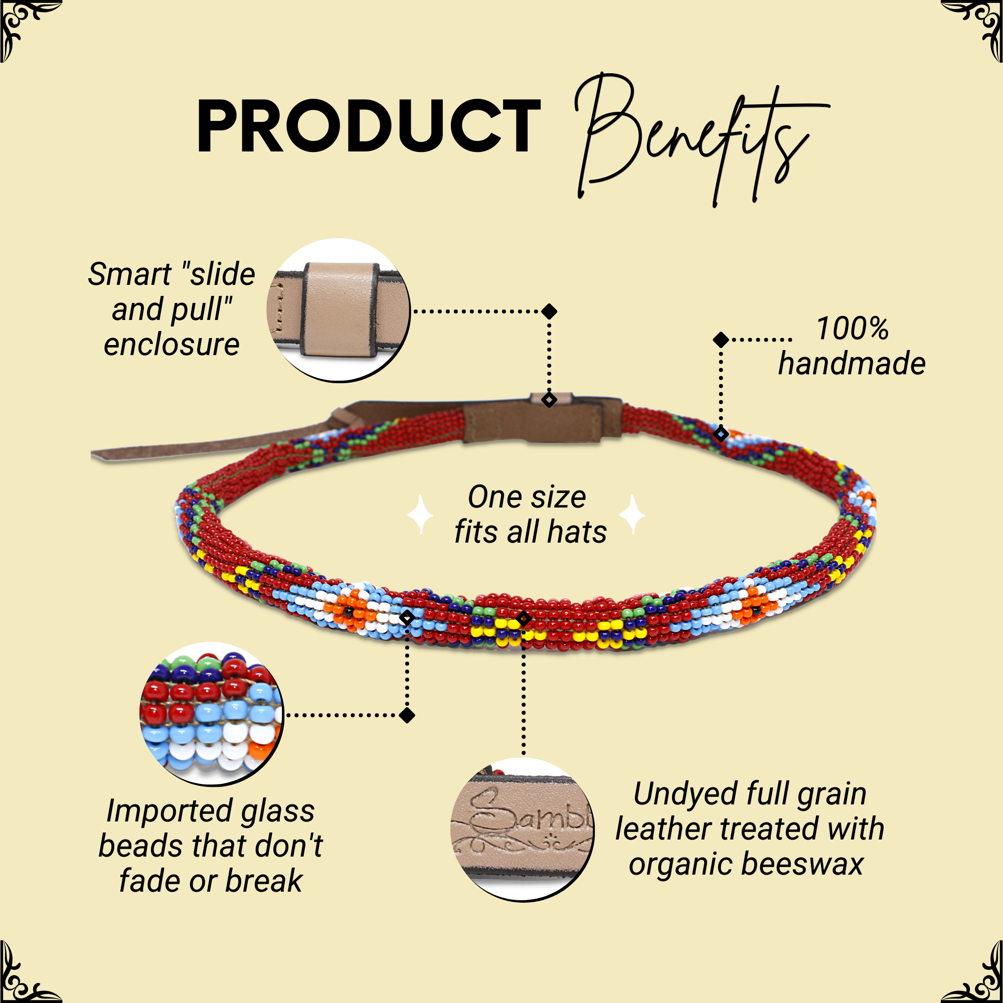 Red Vogue Sambboho Hatband