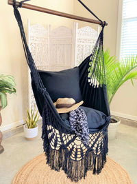 Black Boho Black Hammock Chair | NINA