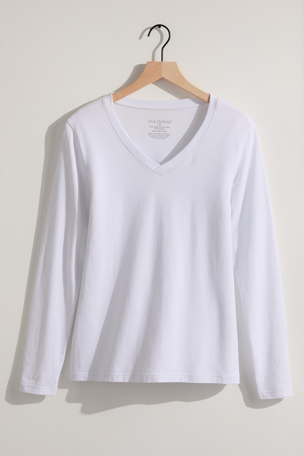 Women's Organic Cotton Long Sleeve V-Neck T-Shirt