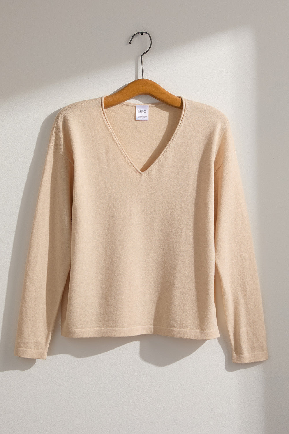 Women's Organic Cotton Relaxed V-Neck Sweater