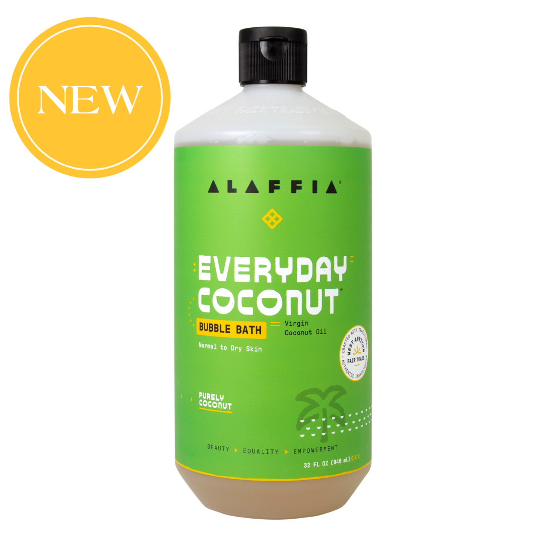 Alaffia EveryDay Coconut Bubble Bath, Purely Coconut 32oz