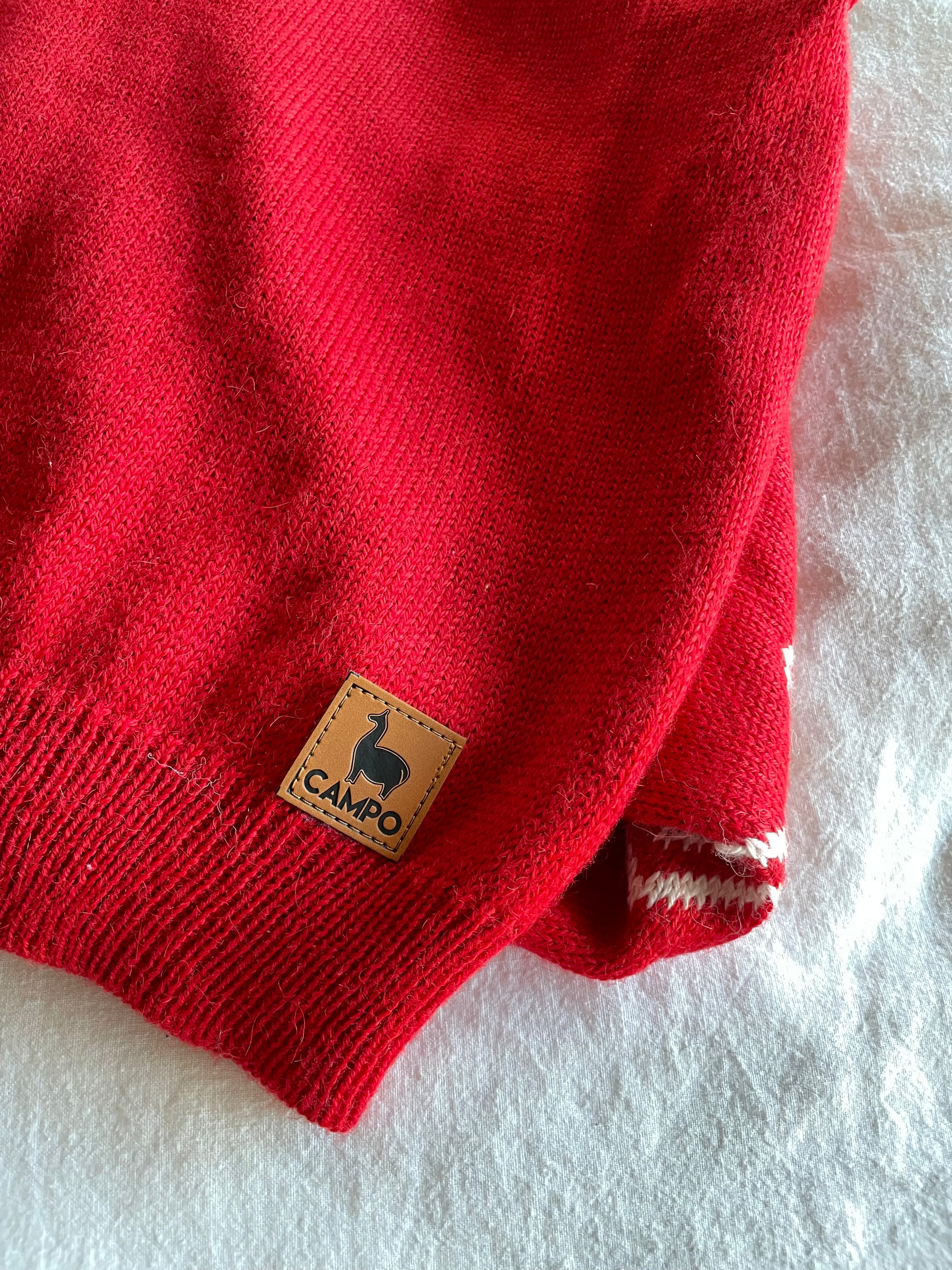 Wisconsin Alpaca Hoodie - Red