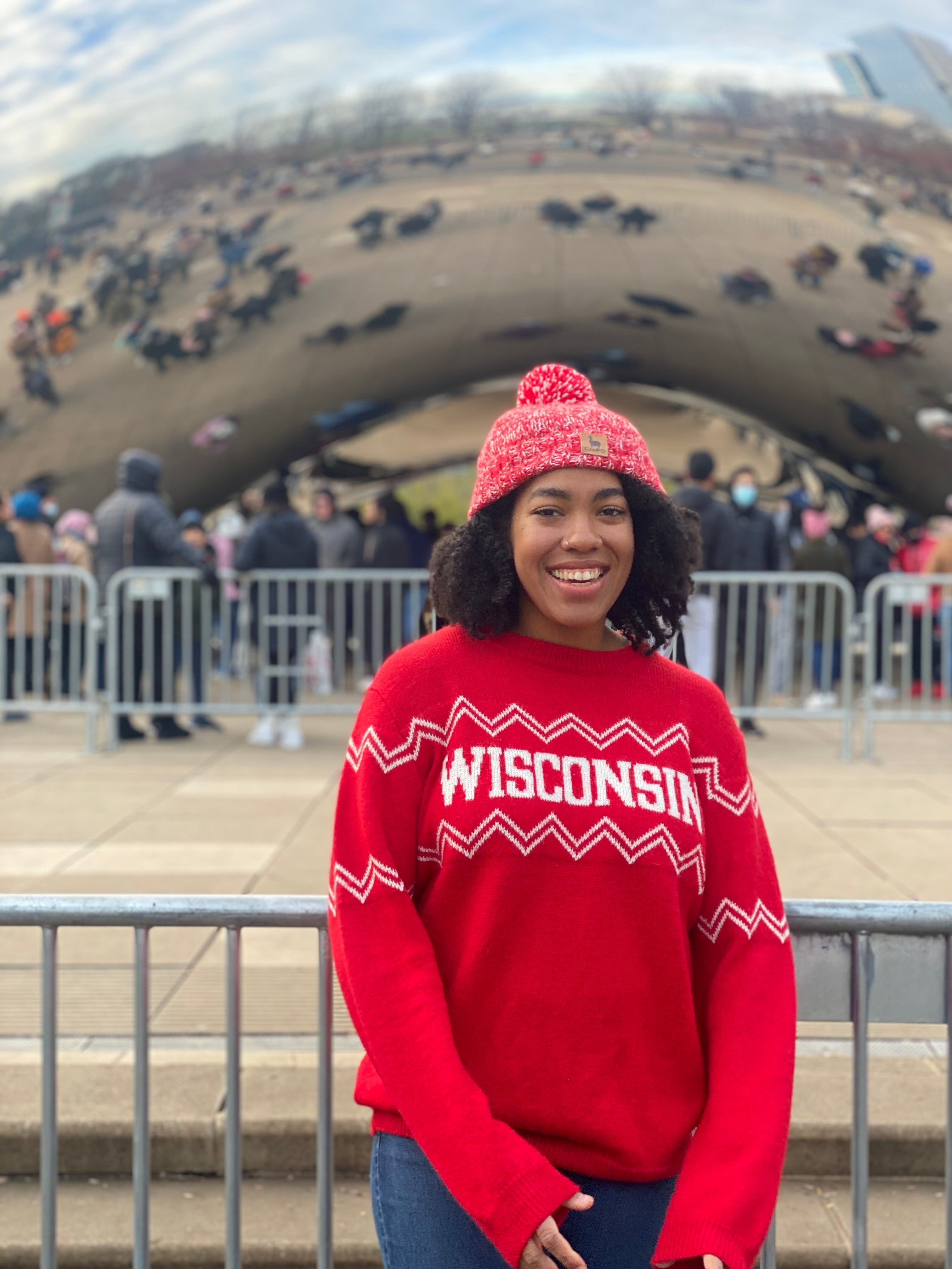 Wisconsin Alpaca Crew Neck Sweater - Red
