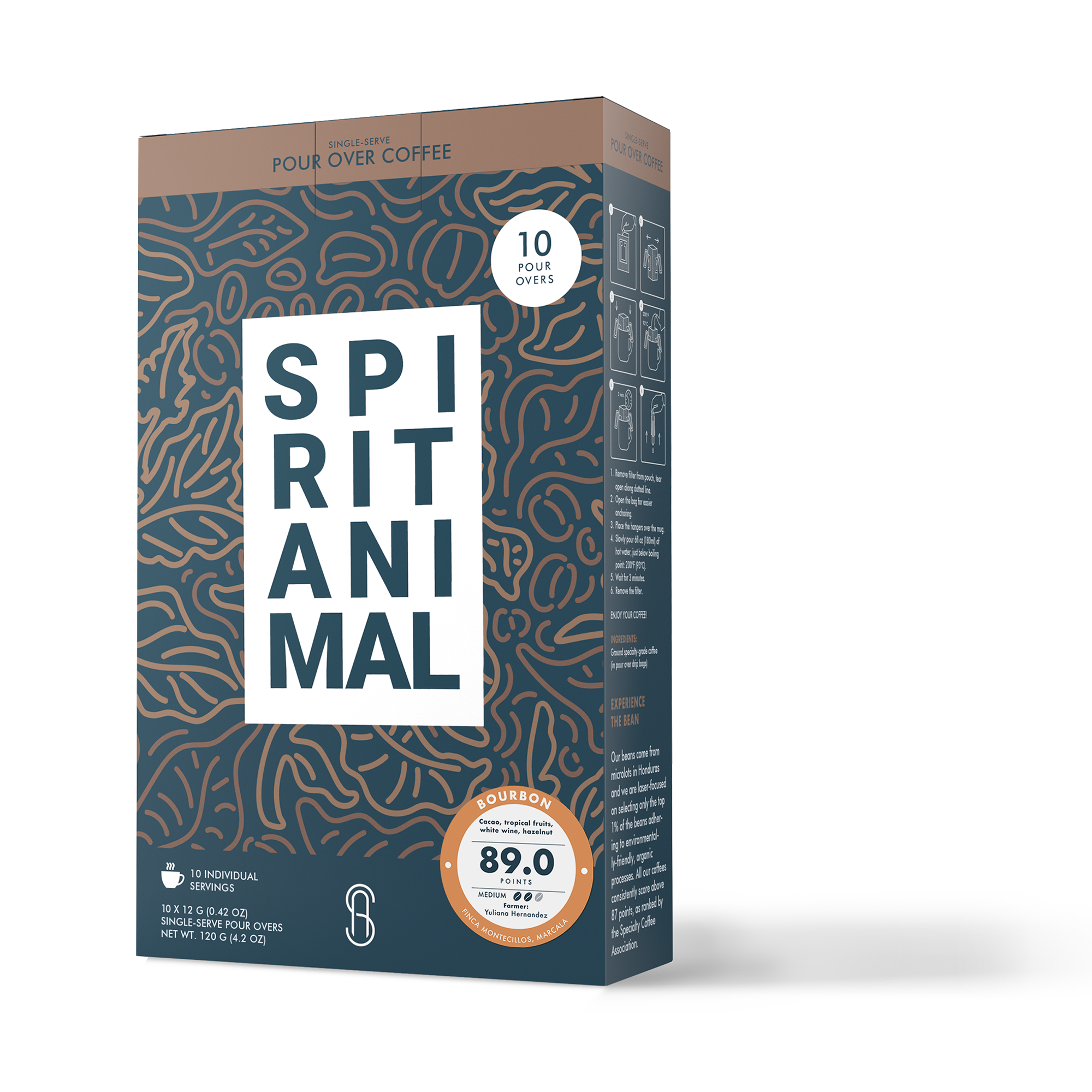 Single-Use Pour-Over Drip Bags - Bourbon (Box of 10 Bags)