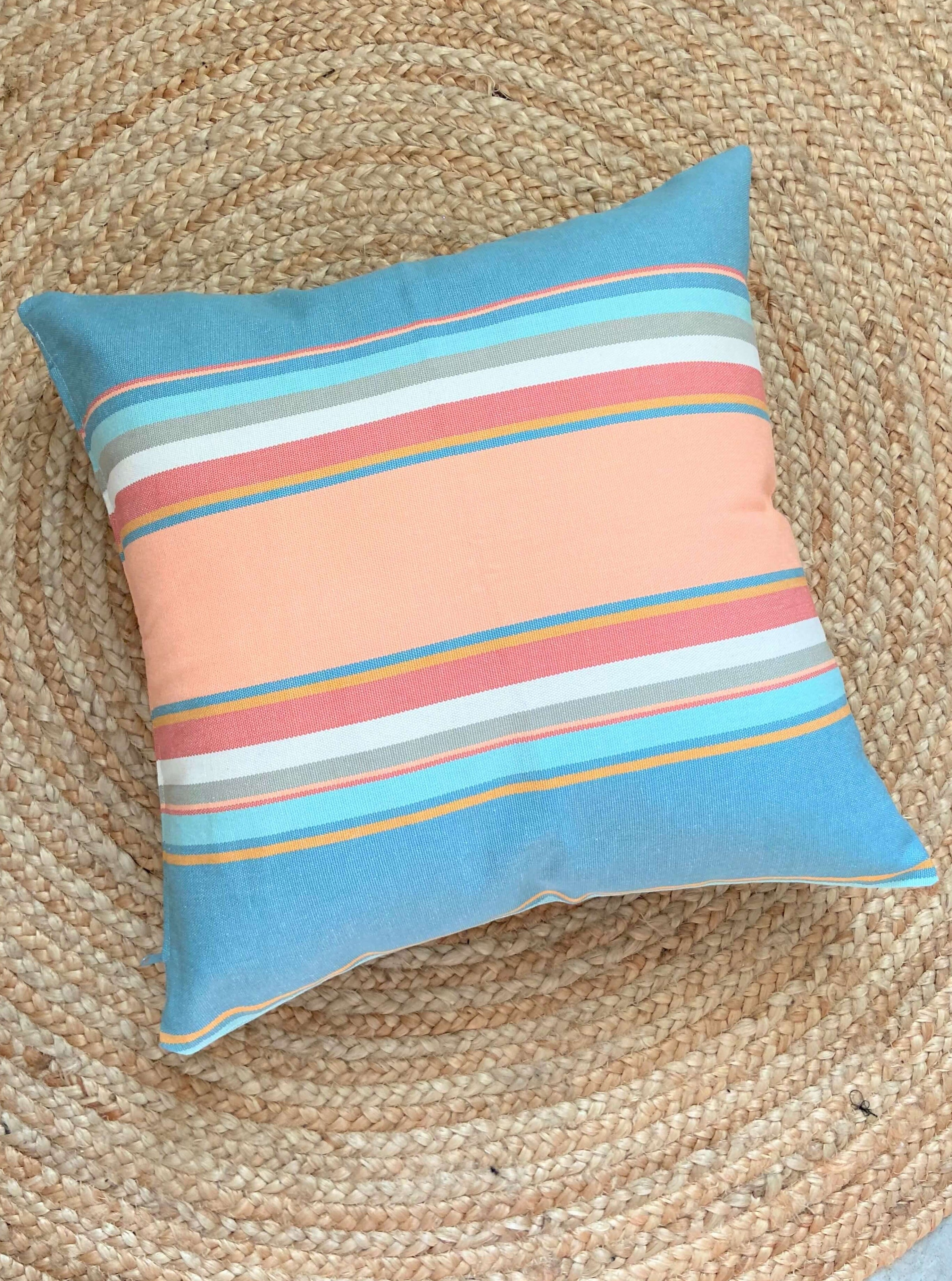 Striped Pink and Blue Cotton Hammock | PASTEL