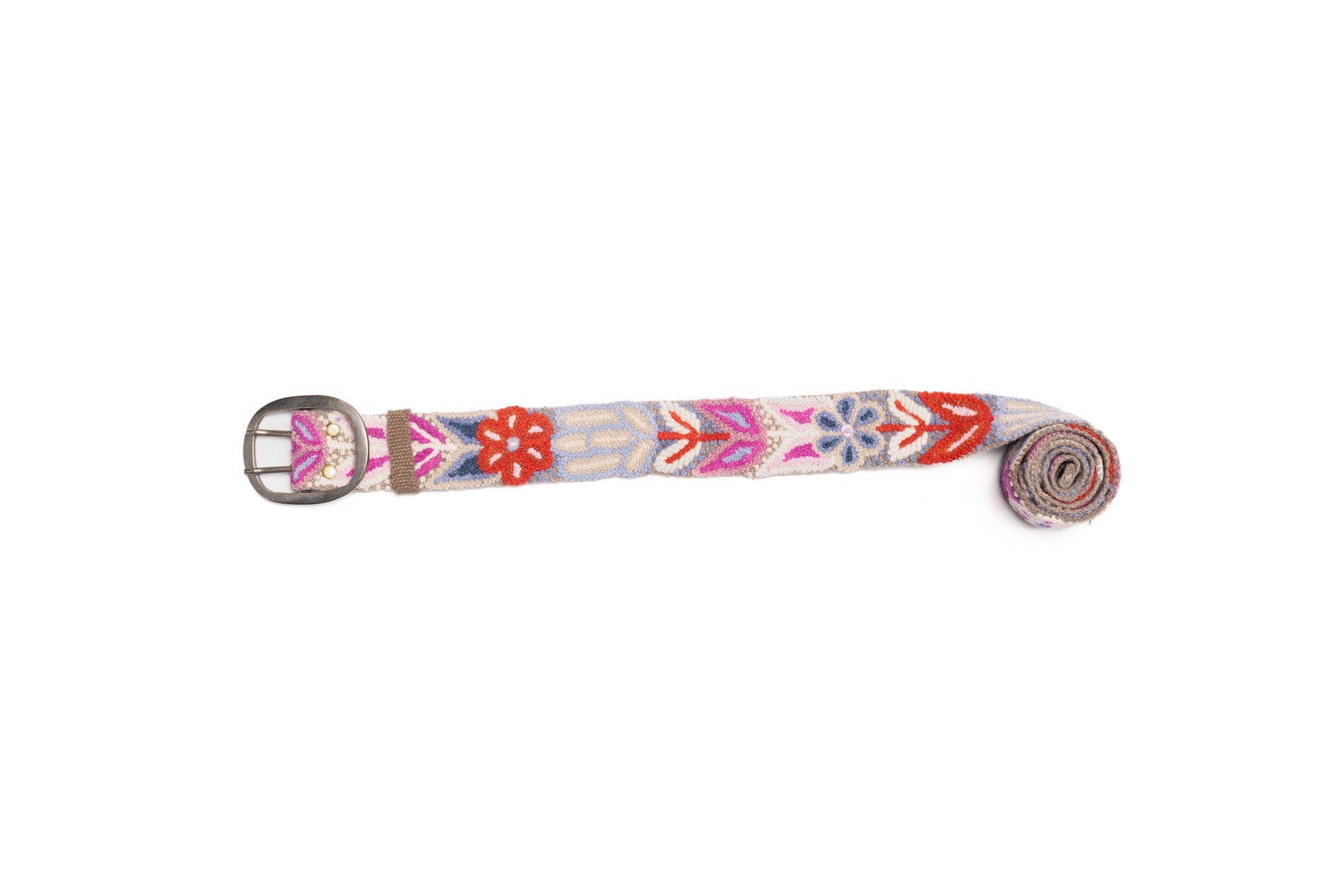 Purple Hand Embroidered Belt