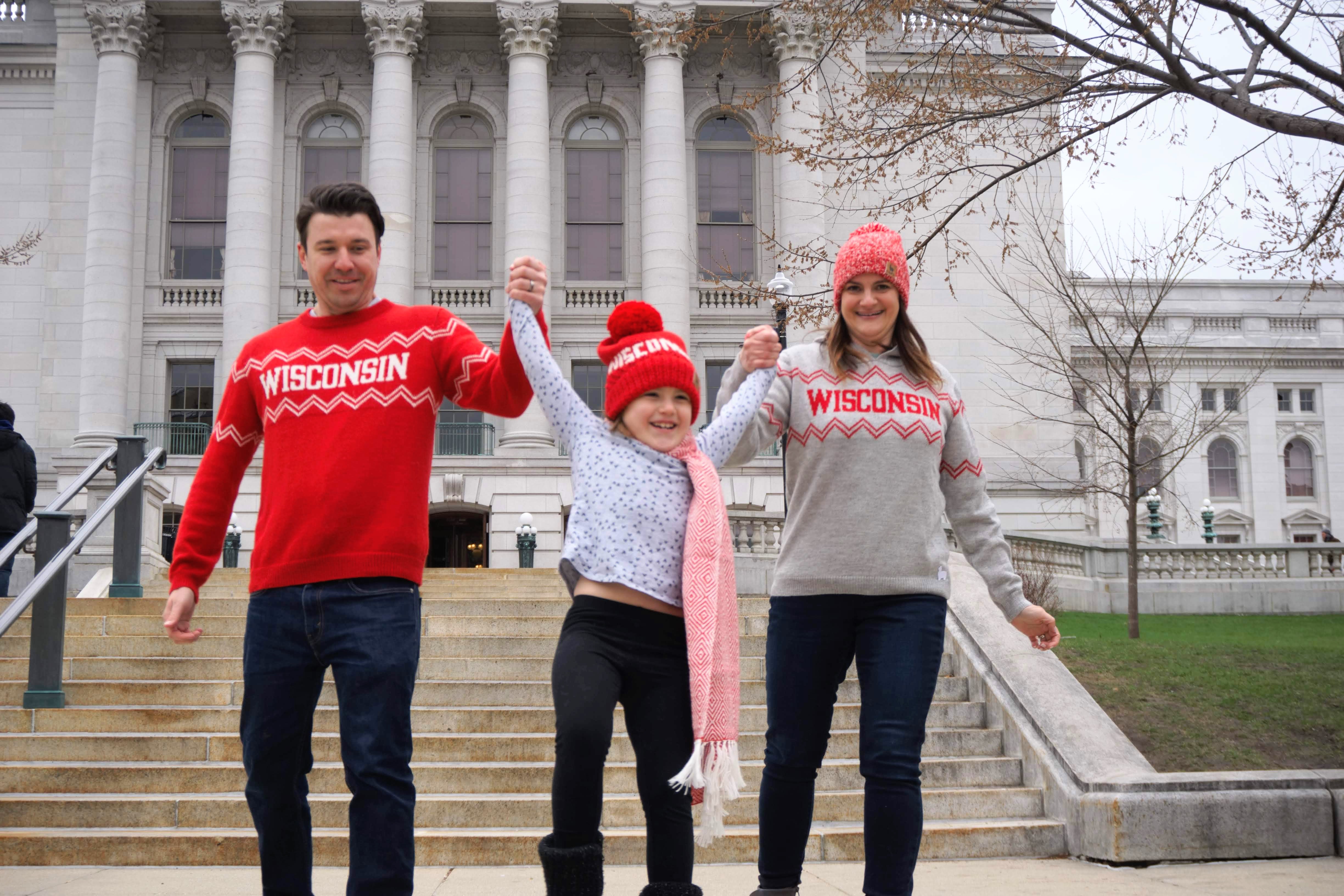 Wisconsin Alpaca Crew Neck Sweater - Red