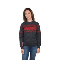 Wisconsin Crew Neck Alpaca Sweater - Dark Gray