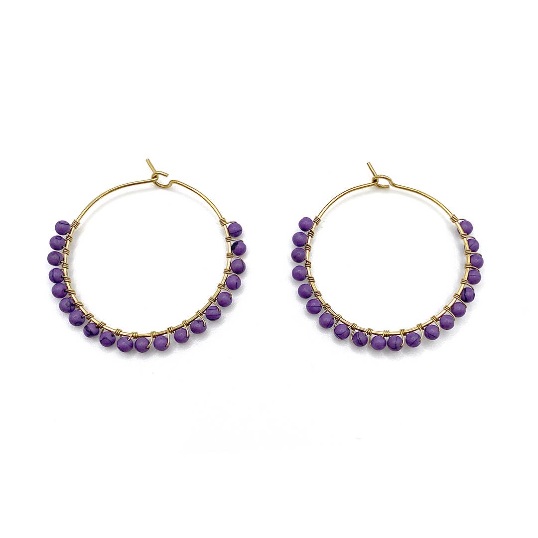 Luni Hoops in Lavender