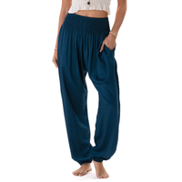 Tropic Teal Harem Pants with Pockets