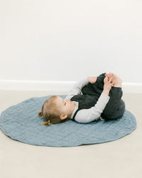 Stone Washed Linen Quilted Play Mat