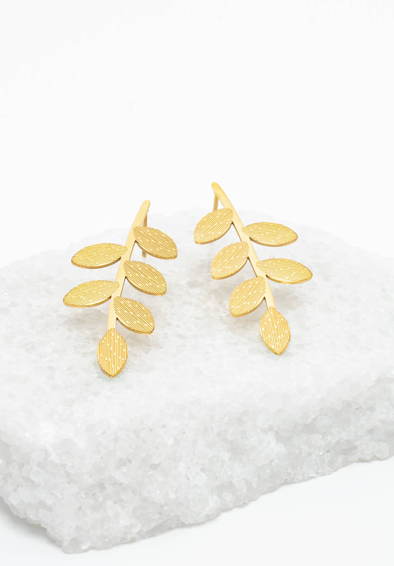 Flourish Vine Leaf Earrings