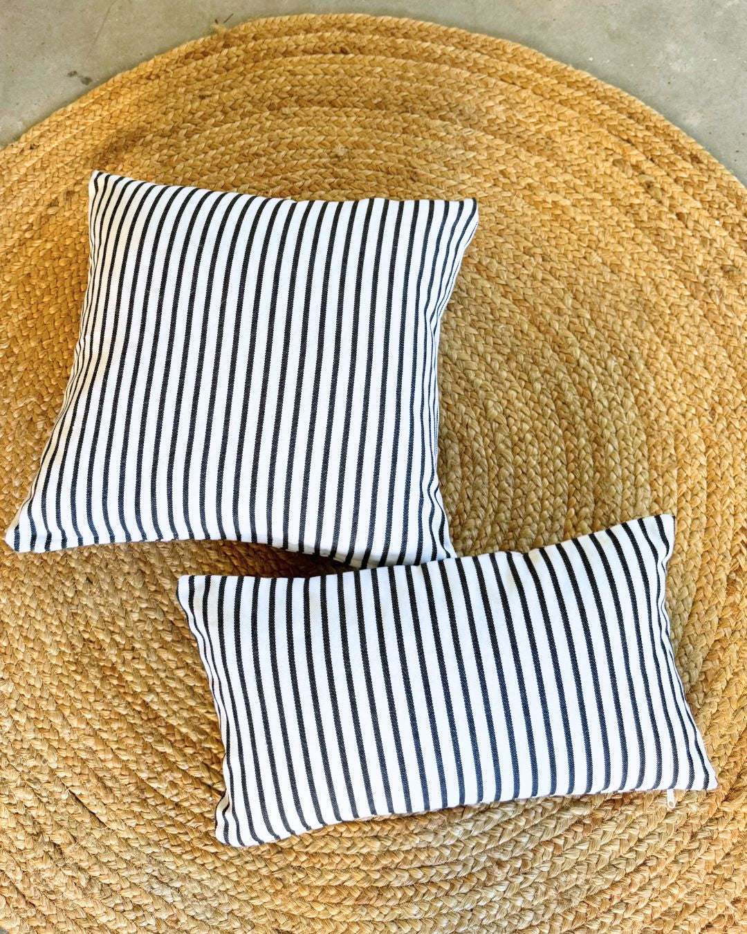 Black and White Stripes Throw Pillow Cover