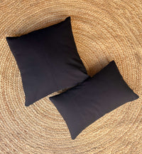 Cotton Black Throw Pillow