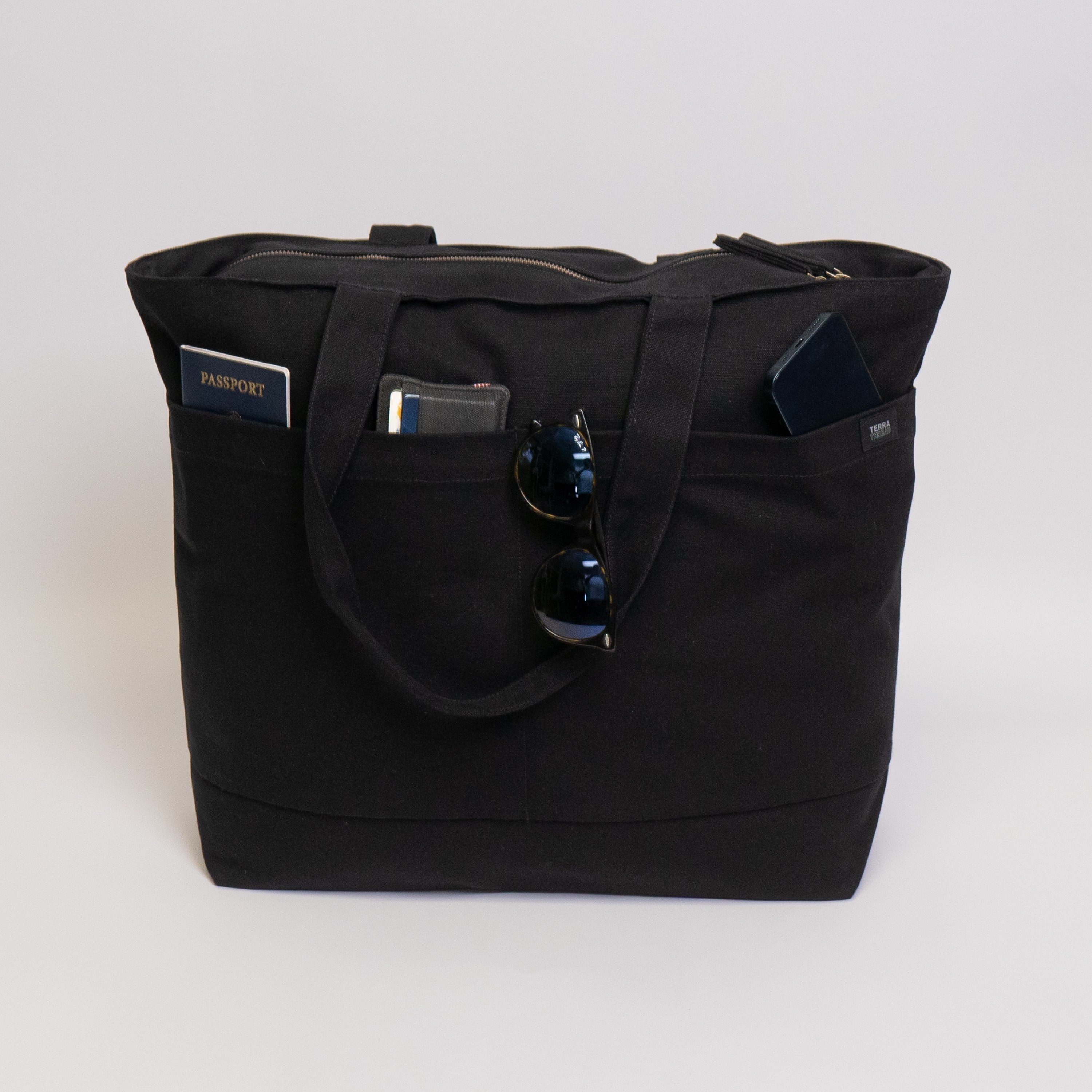 Tote bags with trolley sleeve