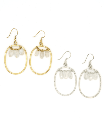 Blazen Moonstone Earrings - Ethical Trade Co