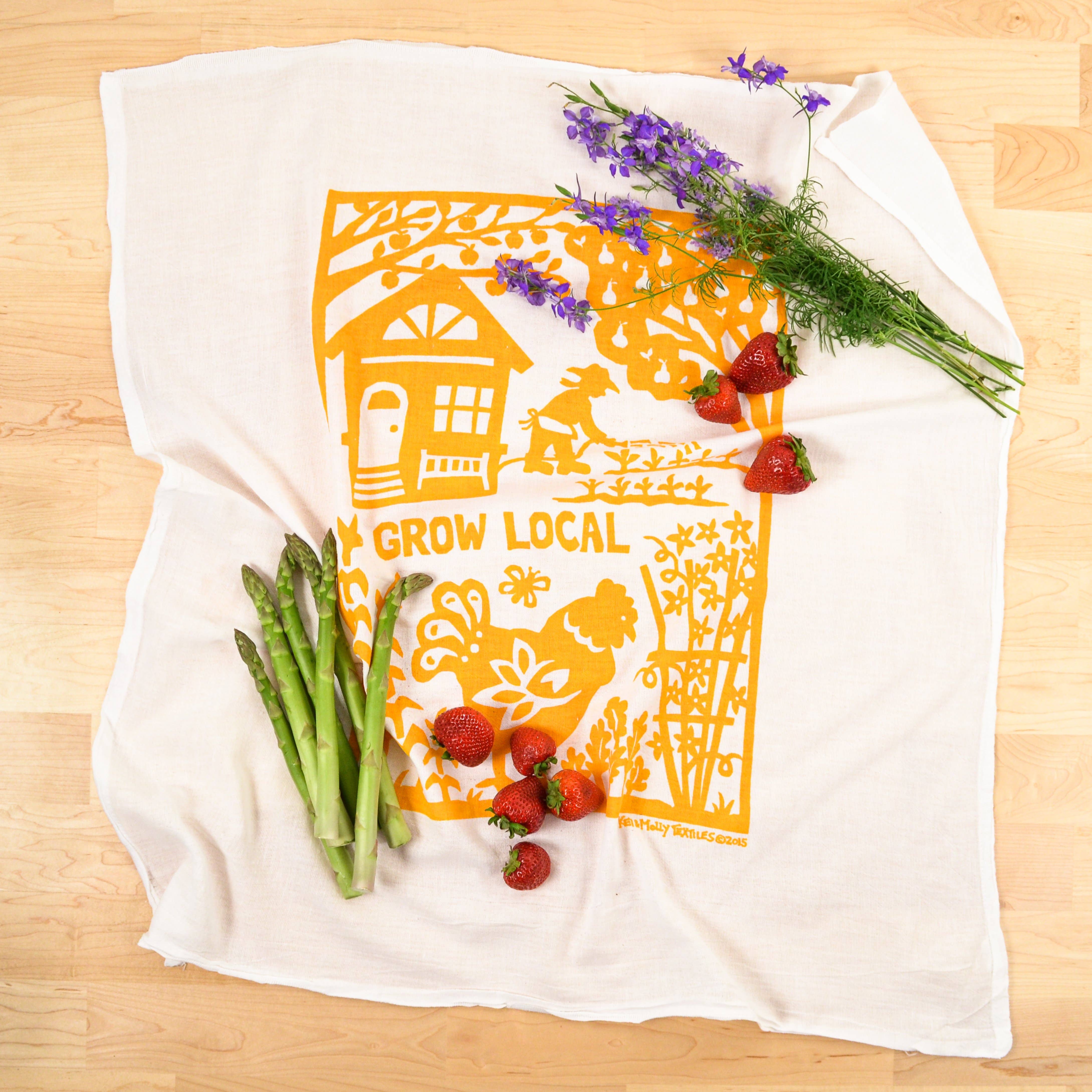 Flour Sack Dish Towel - Grow Local