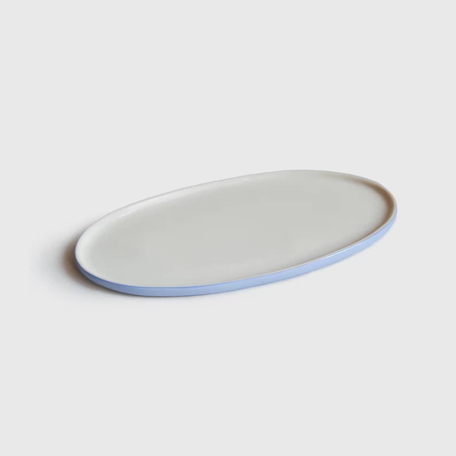 Oval Porcelain Serving Platter. Forget-me-not
