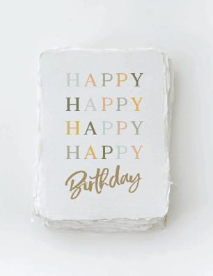 Card | Happy Happy Happy Happy Birthday - Ethical Trade Co
