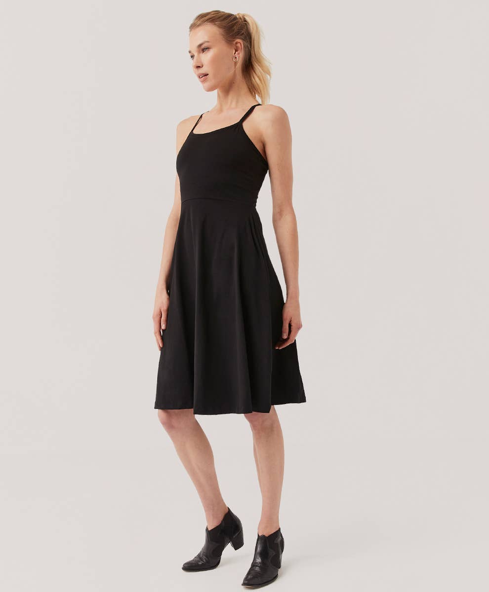 Women's Fit & Flare Shorty Midi Dress