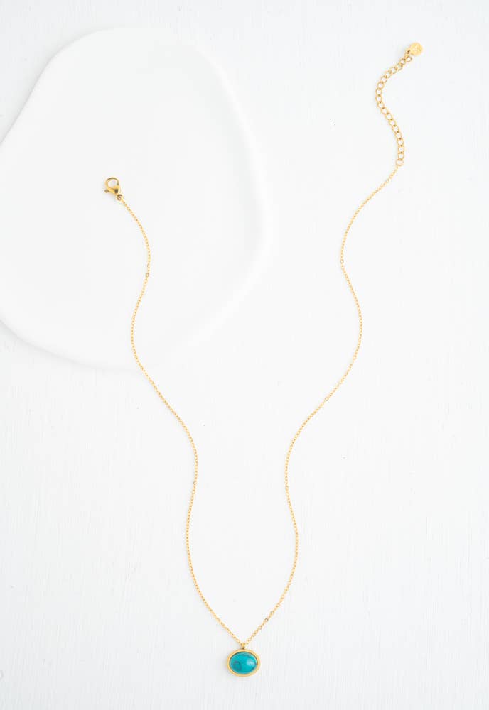 Hopeful Glow Necklace in Turquoise