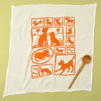 Flour Sack Dish Towel - Dogs