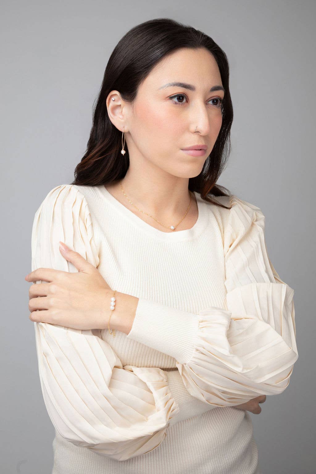 Leeda Pearl Bracelet in 14k Gold Filled