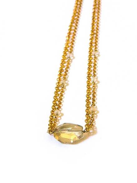 Citrine Stone Necklace - Ethical Trade Co