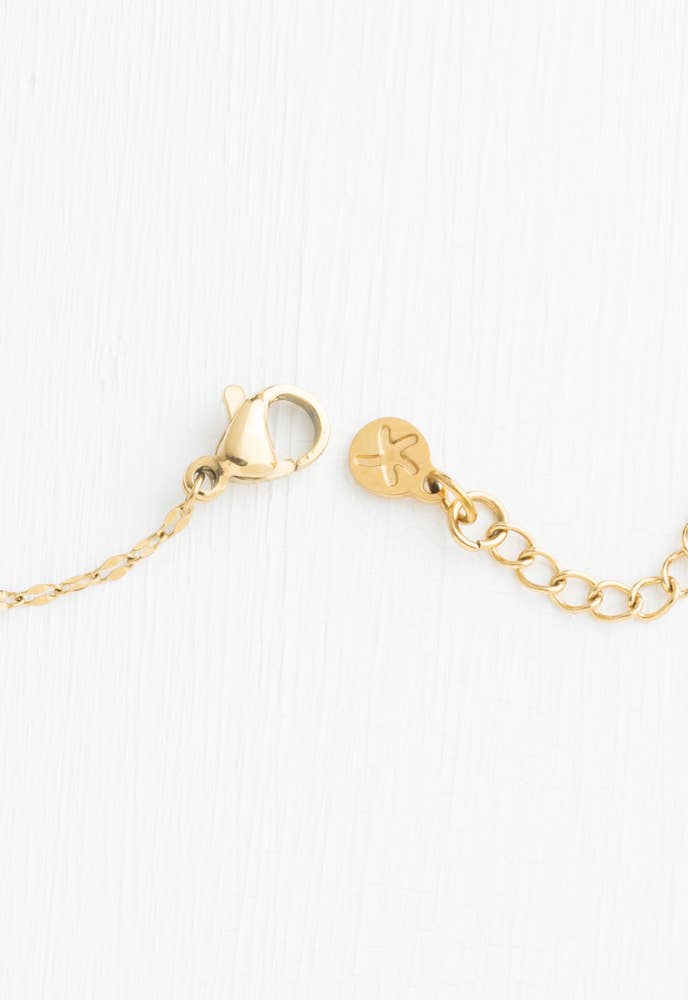 Fan Drop Necklace in Charcoal