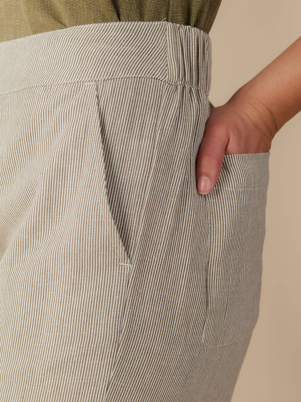 Tabitha Pant Olive Stripe