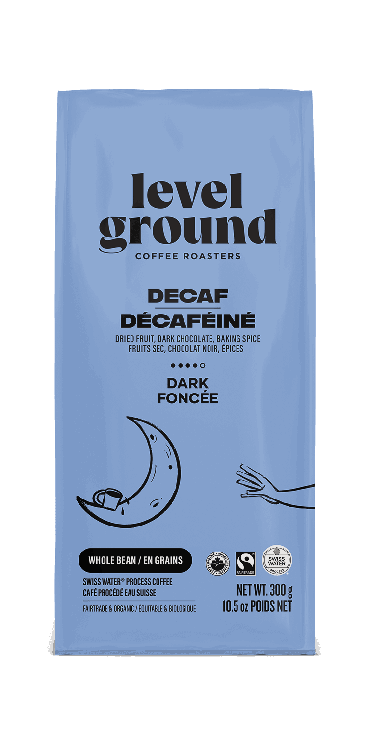 Decaf Colombian Dark Roast Coffee Level Ground